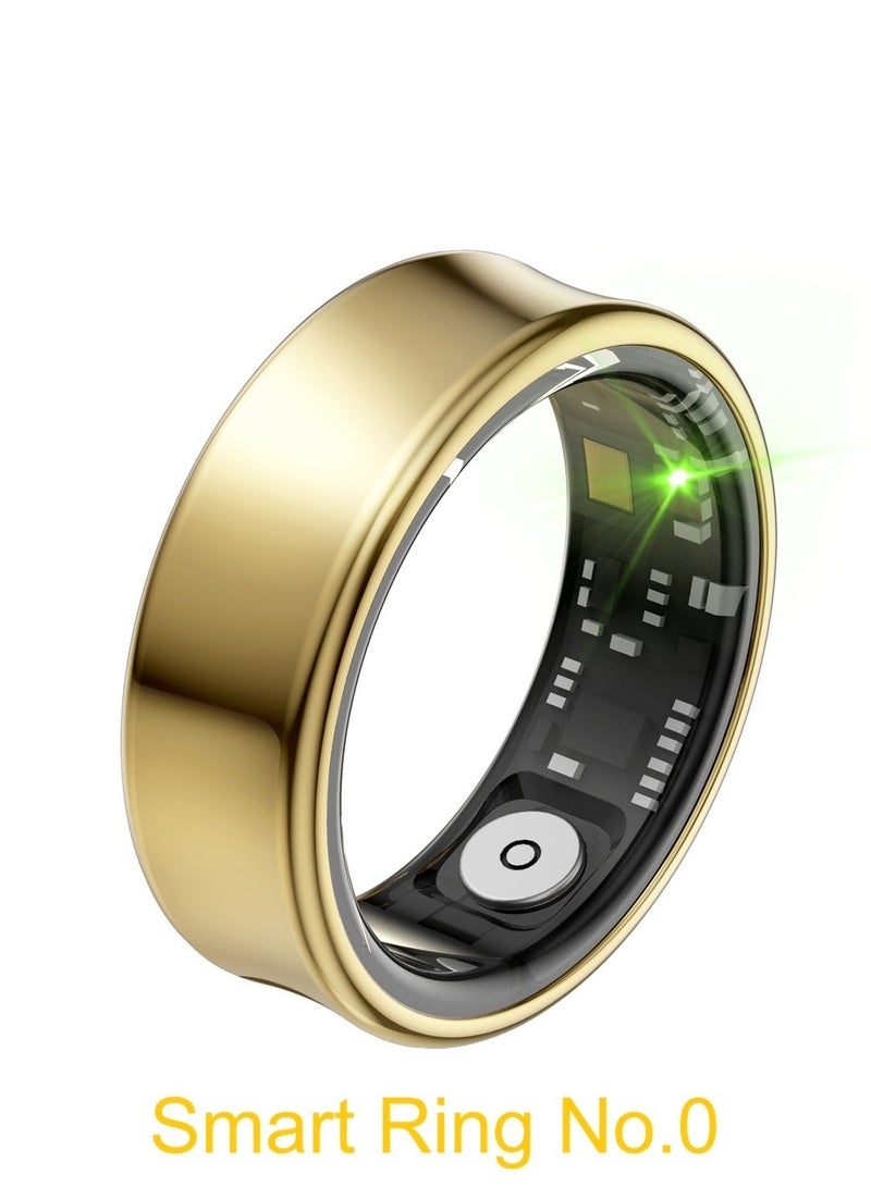 general Smart Ring for Heart Rate, Blood Oxygen, Sleep Monitoring, all Weather Motion Calculation, 24-hour Health Monitoring, Protect Your Health, Lightweight and Comfortable, 5ATM Waterproof, Photo Control, Hand Gestures Browse Tiktok, Gold No.0 - Image 1